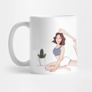 Yoga, fashion sketch Mug